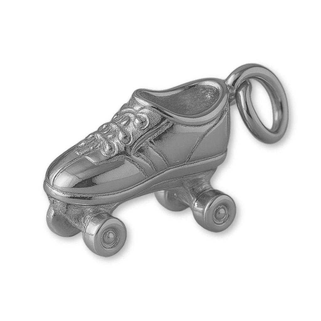 950 Platinum - Retro Roller Skate Charm