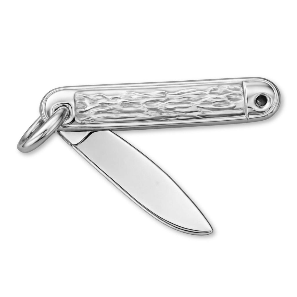 950 Platinum - Folding Pocket Knife Charm
