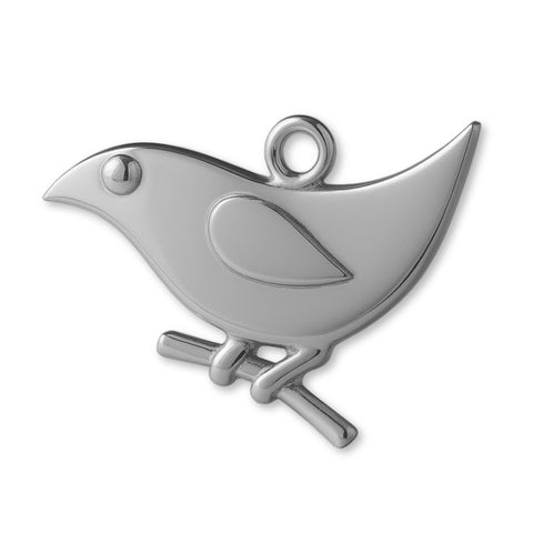 950 Platinum - 2D Bird Charm