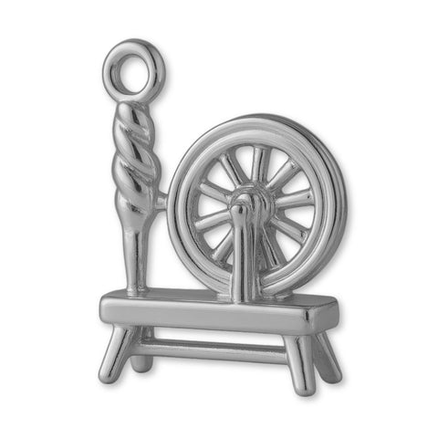 950 Platinum - Spinning Wheel Charm
