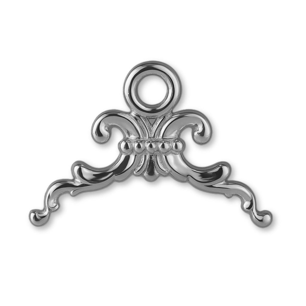 950 Platinum - Fleur-de-Lis Crest Charm