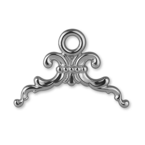 950 Platinum - Fleur-de-Lis Crest Charm