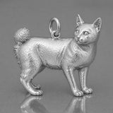 950 Platinum - Japanese Bobtail Cat Charm