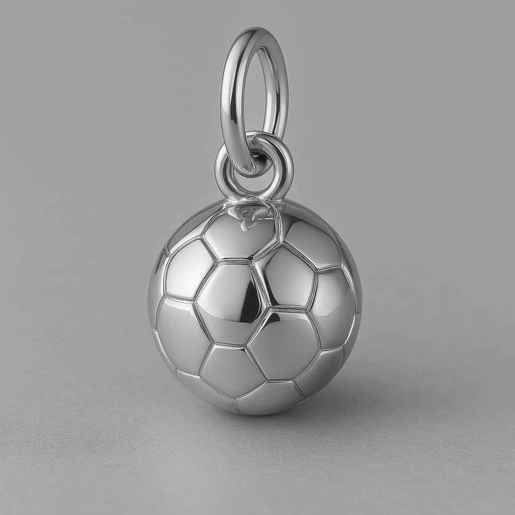 950 Platinum - Soccer Ball Charm