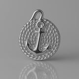 950 Platinum - Anchor & Rope Charm