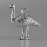 950 Platinum - Australian Emu Charm