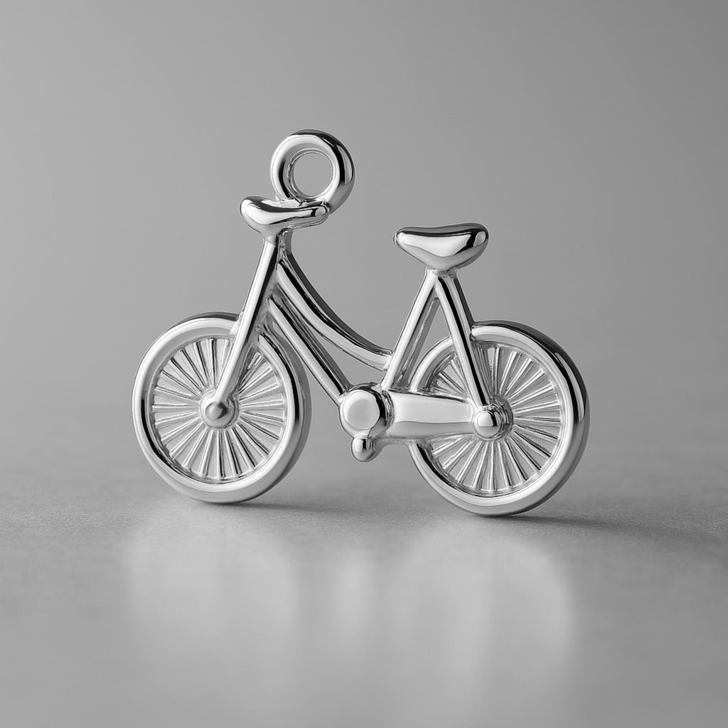 950 Platinum - Mini Bicycle Charm
