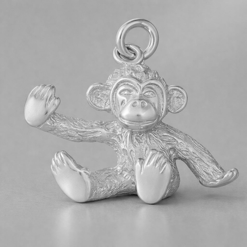 950 Platinum - Baby Monkey Charm