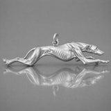950 Platinum - Running Greyhound Dog Charm