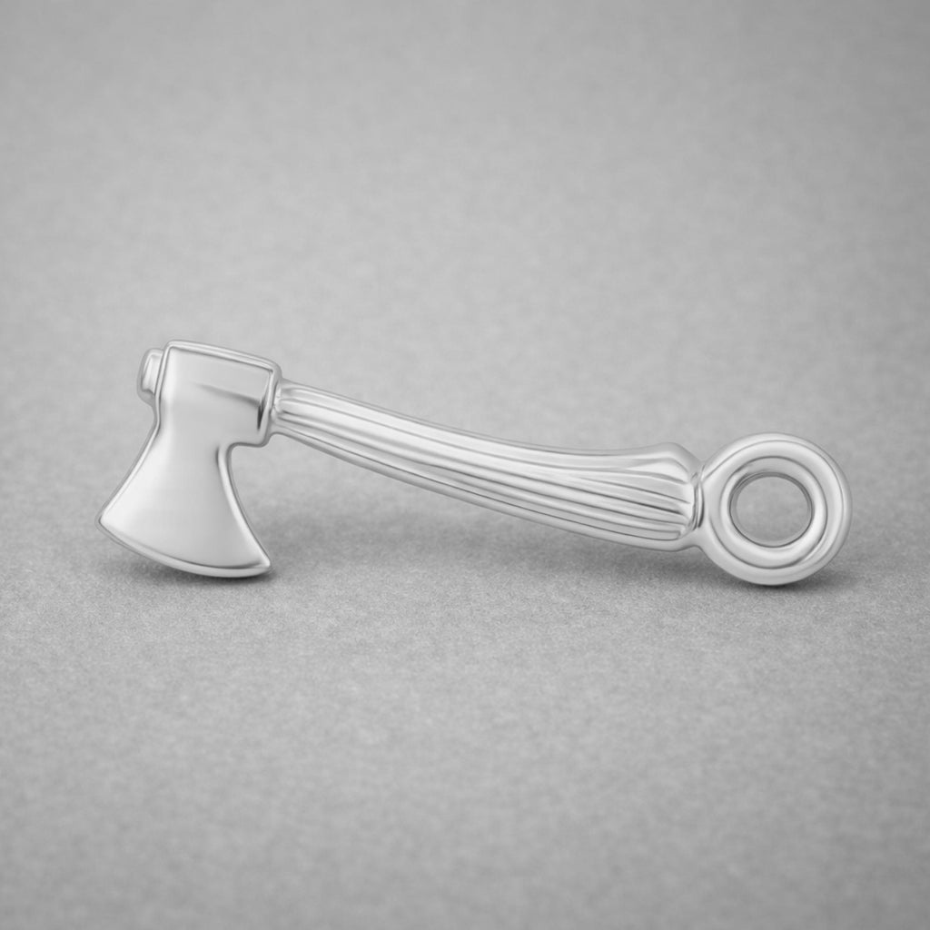 950 Platinum - Camping Hatchet Charm