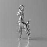 950 Platinum - Silky Llama Charm