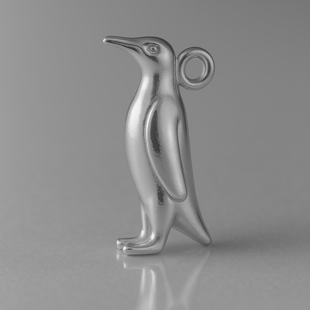 950 Platinum - King Penguin Charm