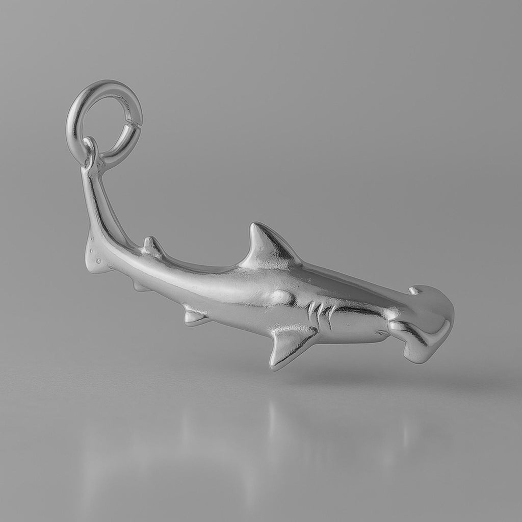 950 Platinum - Hammerhead Shark Charm