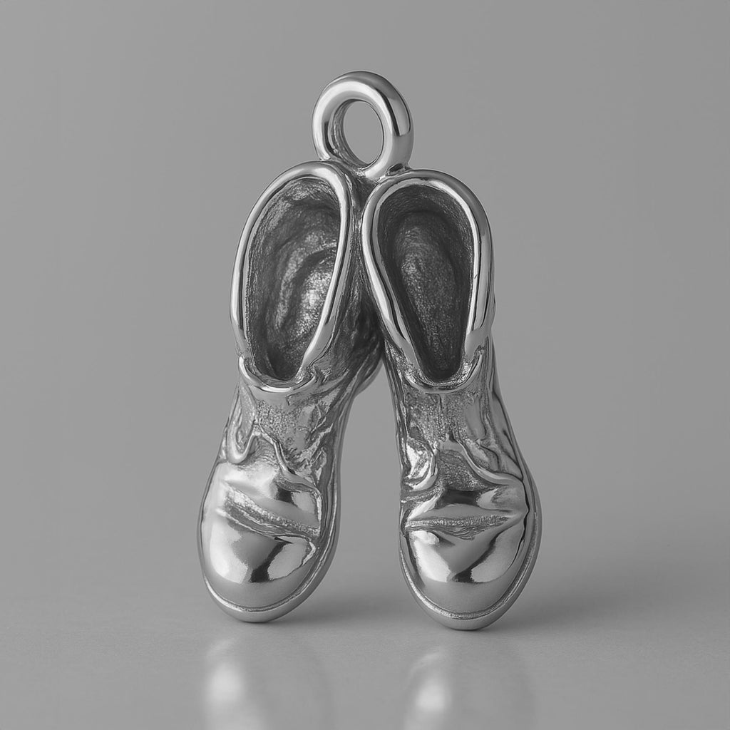 950 Platinum - Rustic Work Boots Charm