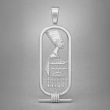 950 Platinum - Nefertiti Cartouche Charm