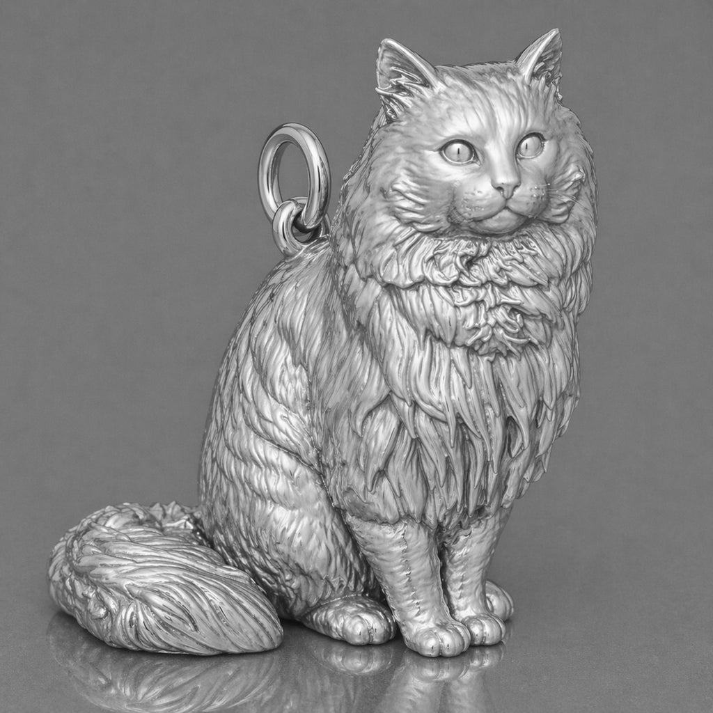 950 Platinum - Ragamuffin Cat Charm