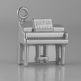 950 Platinum - Classic Upright Piano Charm