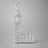 950 Platinum - Big Ben Tower Charm
