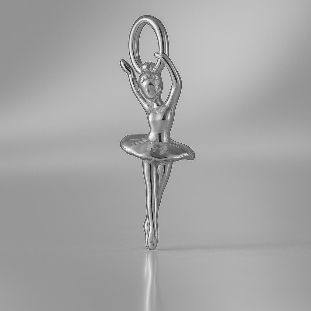 950 Platinum - Arabesque Ballet Dancer Charm