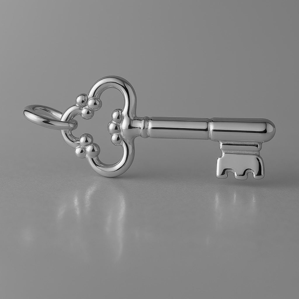 950 Platinum - Clover Key Charm