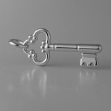 950 Platinum - Clover Key Charm