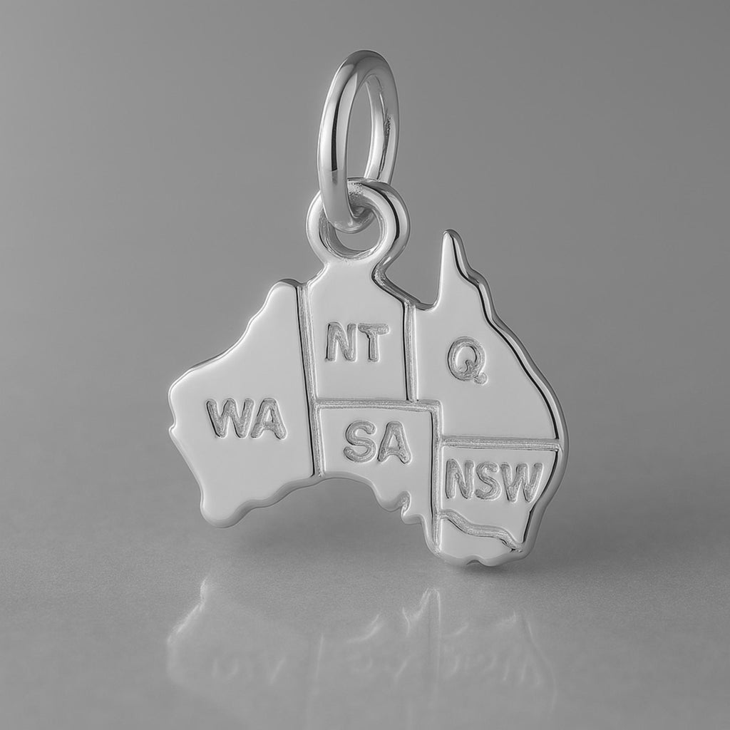 950 Platinum - Australia States Charm