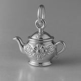 950 Platinum - Ornate Teapot Charm