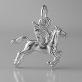 950 Platinum - Flying Pegasus Charm