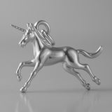 950 Platinum - Leaping Unicorn Charm