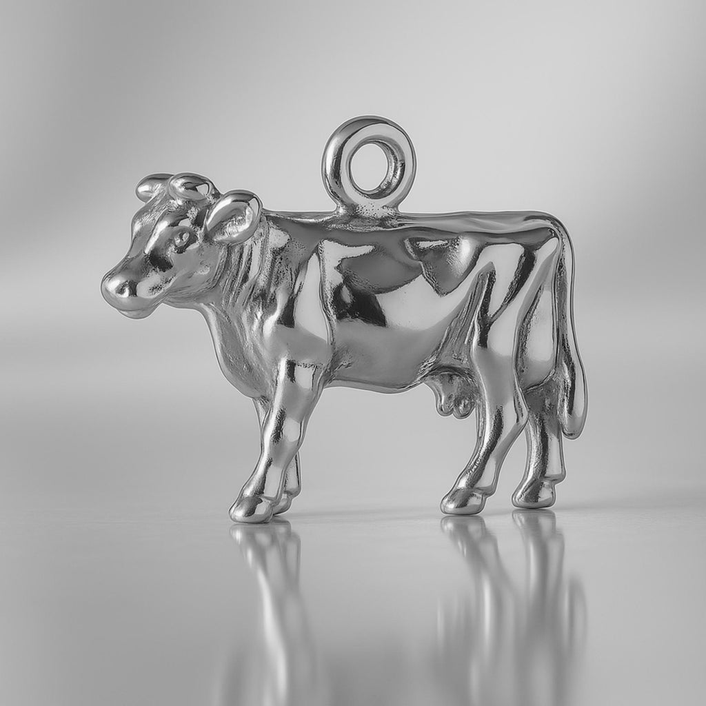 950 Platinum - Farmyard Dairy Cow Charm