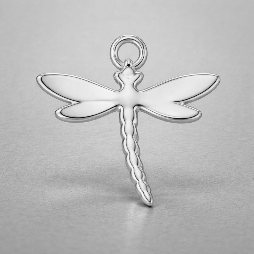 950 Platinum - Dragonfly Silhouette Charm