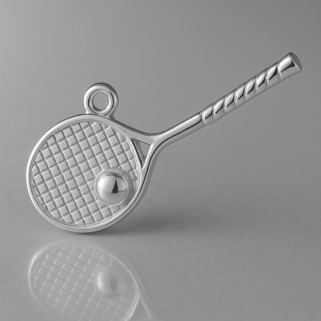 950 Platinum - Tennis Racket Charm