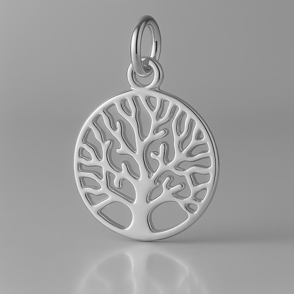 950 Platinum - Openwork Tree of Life Charm
