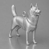 950 Platinum - Siberian Husky Dog Charm