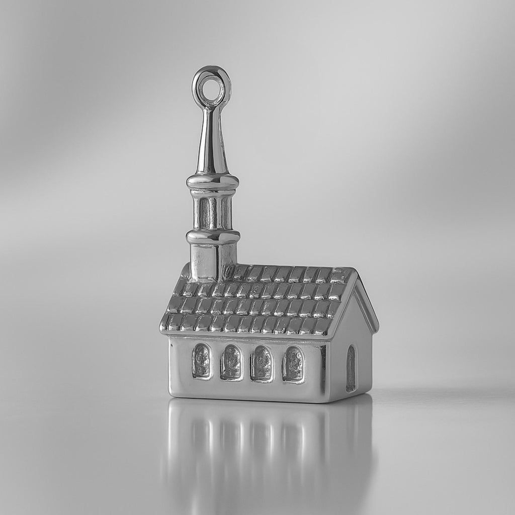 950 Platinum - Steeple Church Charm