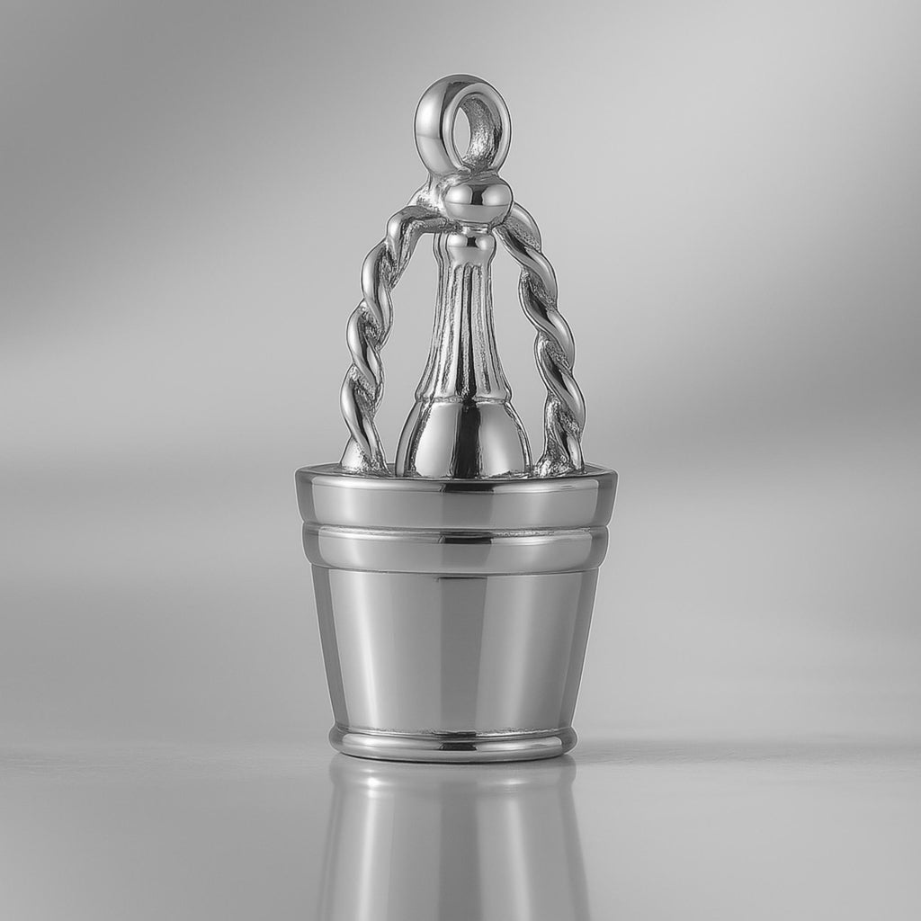 950 Platinum - Champagne Bucket Charm