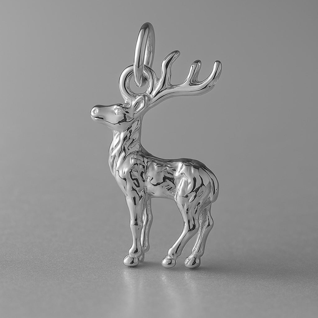 950 Platinum - Forest Stag Charm