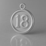 950 Platinum - 18 Button Coin Charm