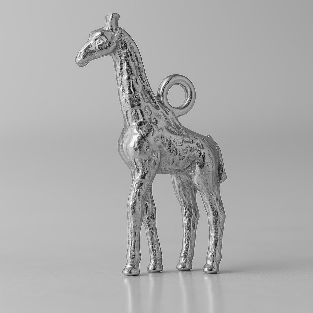 950 Platinum - Nubian Giraffe Charm