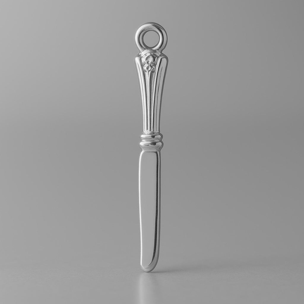 950 Platinum - Ornate Butter Knife Charm