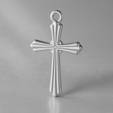 950 Platinum - Tapered Crucifix Charm