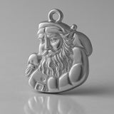 950 Platinum - Santa Claus Portrait Charm