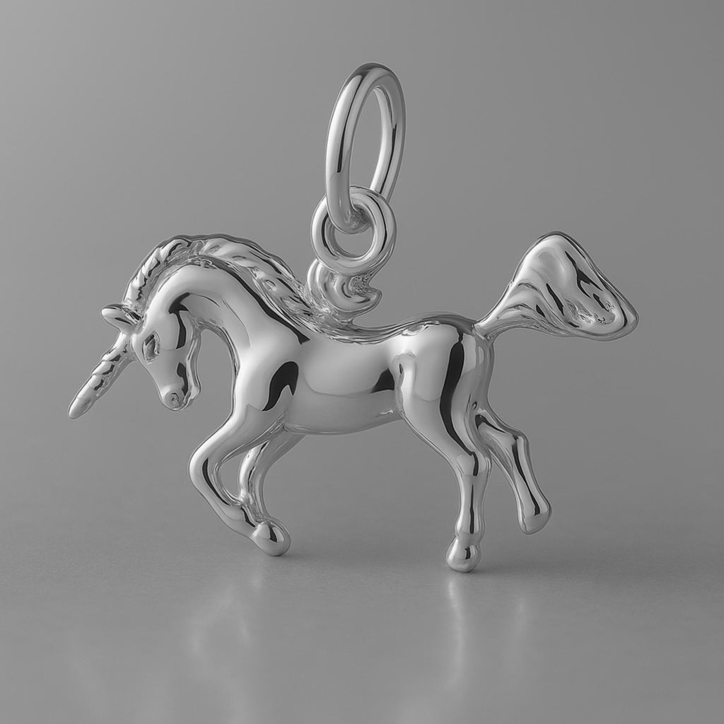 950 Platinum - Prancing Unicorn Charm