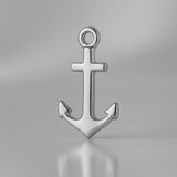 950 Platinum - Classic Nautical Anchor Charm