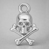 950 Platinum - Skull and Crossbones Charm