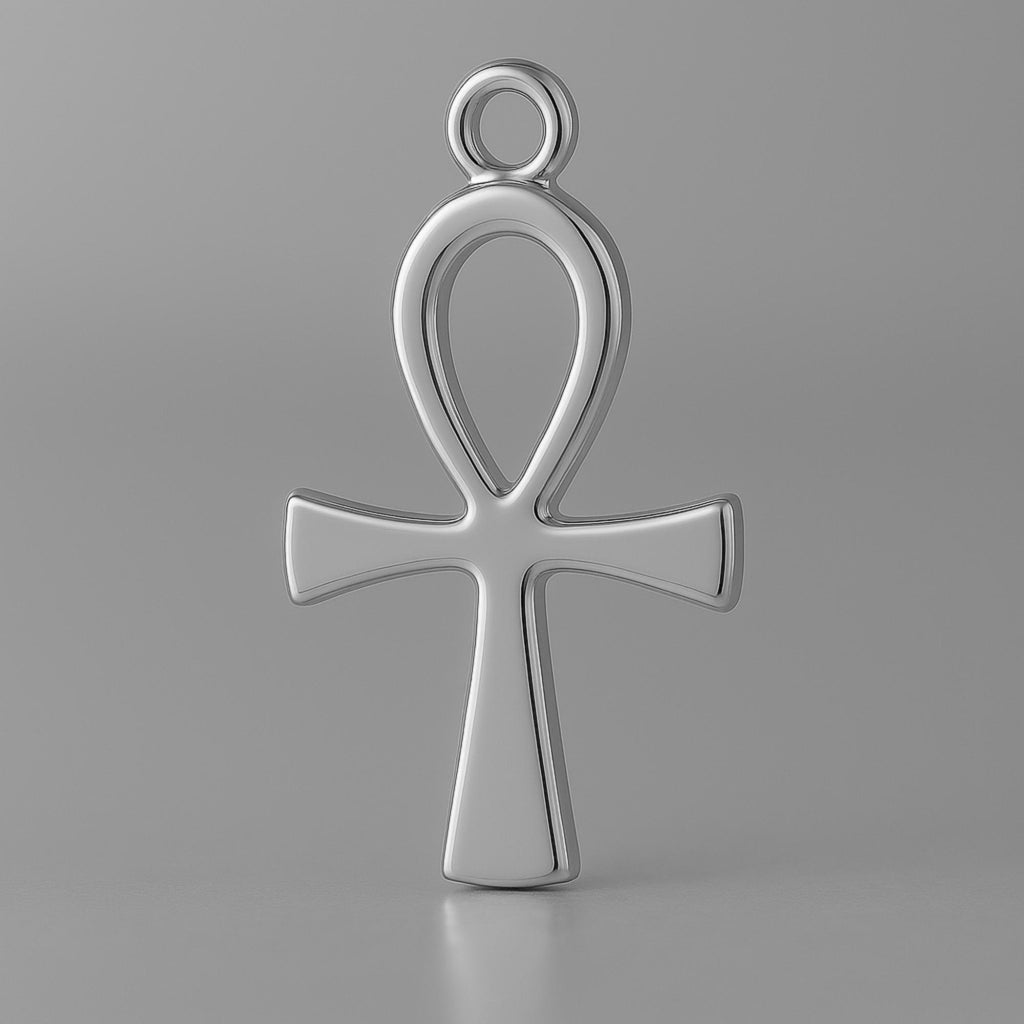950 Platinum - Slim Egyptian Ankh Charm