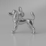950 Platinum - Groomed Poodle Dog Charm