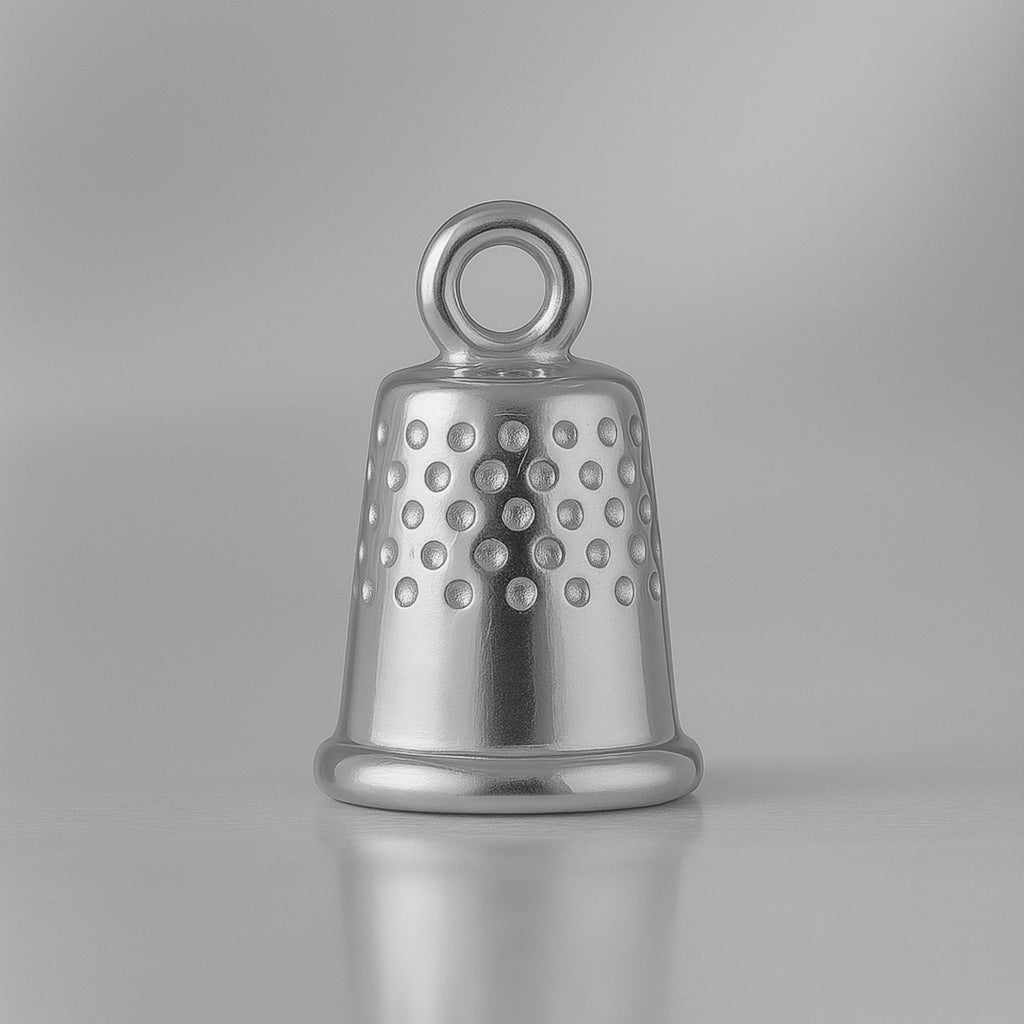 950 Platinum - Mini Dimpled Thimble Charm