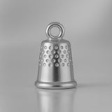 950 Platinum - Mini Dimpled Thimble Charm
