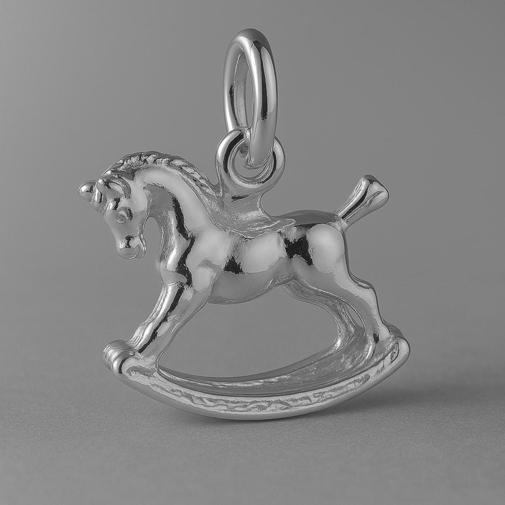 950 Platinum - Classic Rocking Horse Charm